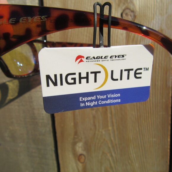 Brand New Eagle Eyes Night Lite Fiton Tortoise Shell Yellow Sunglasses #50036 - Picture 7 of 10